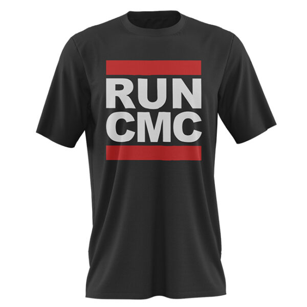 RUN CMC Left Breast Icon, Small logo back - Black - Short Sleeve Shirt - Front
