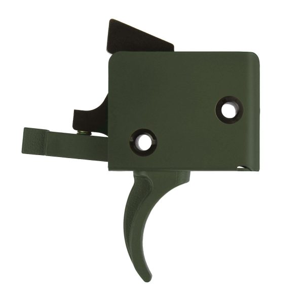 CMC AR15/AR10 Trigger Group Single Stage, Small Pin, Curved, 3.5lb pull - Olive Drab Green